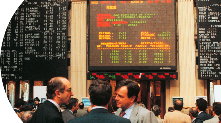 Foto de la Bolsa De Madrid, año 1999