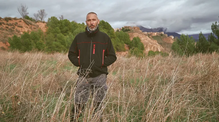 Arturo ha puesto en marcha un proyecto de agricultura regenerativa en La Sotonera (Huesca).