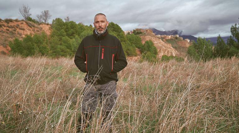 Arturo ha puesto en marcha un proyecto de agricultura regenerativa en La Sotonera (Huesca).