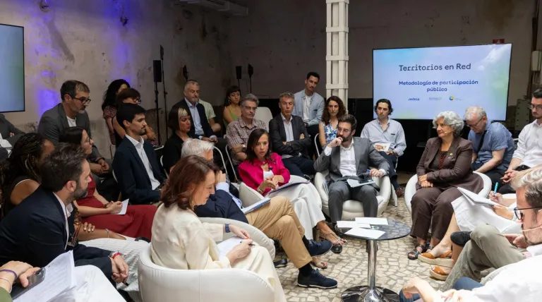Beatriz Corredor, presidenta de Redeia; Joan Groizard, secretario de Estado de Energía; Fernando Ferrando, presidente de la Fundación Renovables y Antonella Battaglini, CEO de Renewables Grid Initiative.