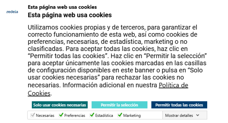 Captura del cookiebot