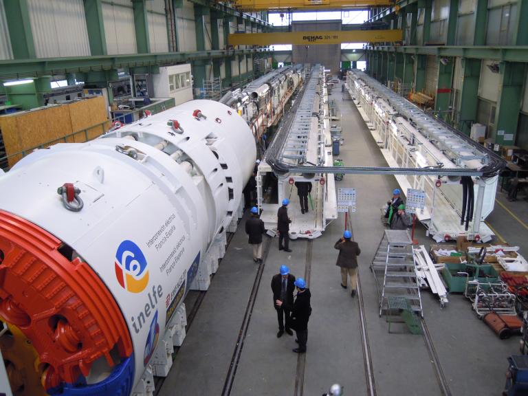 La tuneladora Alberes, que excavará el túnel de la interconexión eléctrica con Francia desde España
