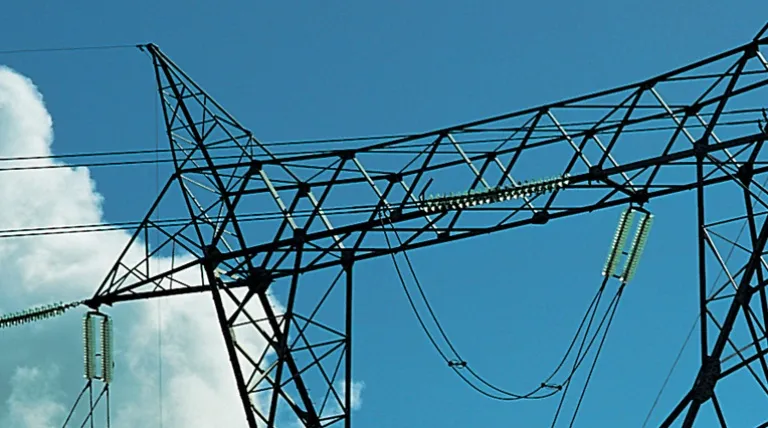 Single-circuit electricity tower of the transmission grid