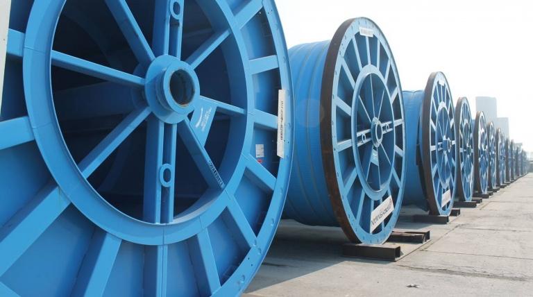 HVDC Cable drums.