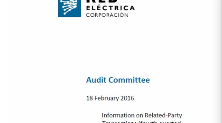 Cover of Information on Related‐Party Transactions (fourth quarter) as at 31 December 2015