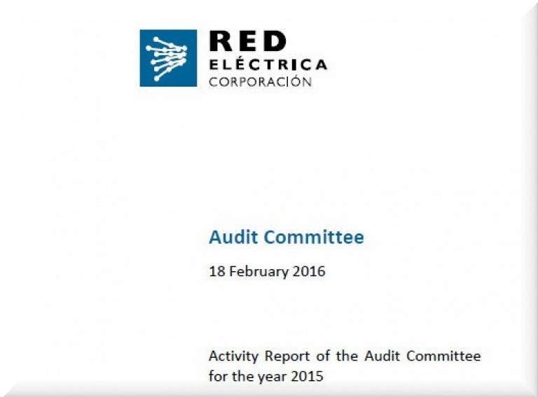 Cover of Activity Report of the Audit Committee for the year 2015