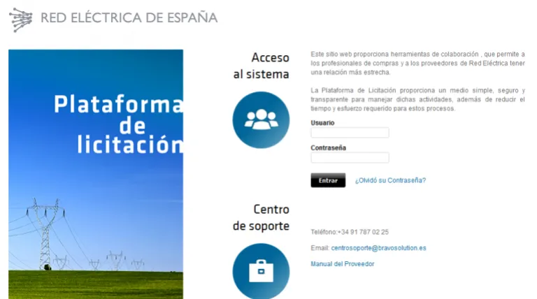 Plataforma de licitación