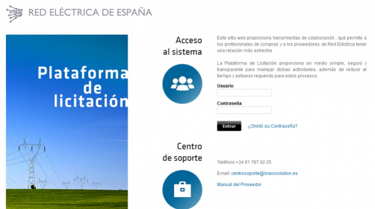 Plataforma de licitación