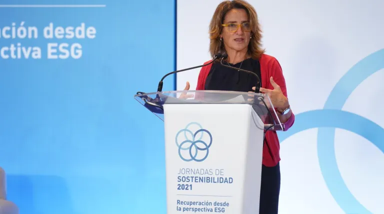 Teresa Ribera, third vice-president of the central government of Spain.
