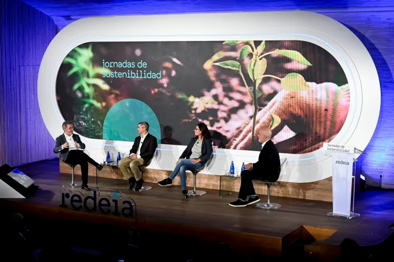 Manuel Borja-Villel, curator of the 35th Sao Paulo Biennial; Miguel Ángel Herrera, mayor of Genalguacil and promoter of the "Genalguacil Pueblo Museo" project; Marta Espinós, deputy director of the Cultura en Vena Foundation, and Óscar Becerra, CEO of La Fábrica.