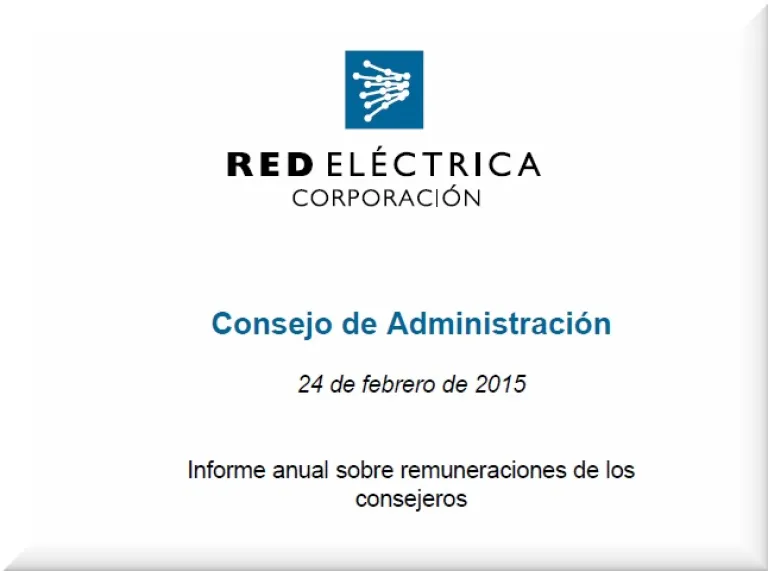Portada del Informe anual sobre remuneraciones de los consejeros.