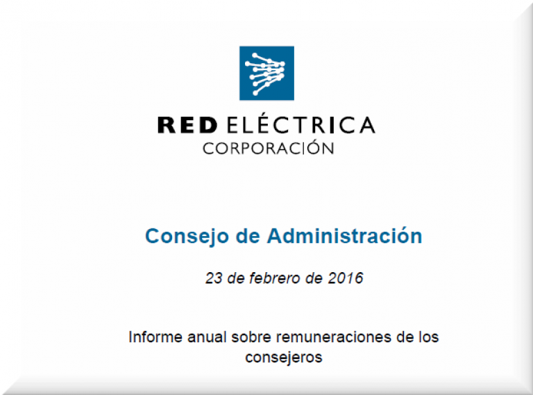 Portada del Informe anual sobre remuneraciones de los consejeros