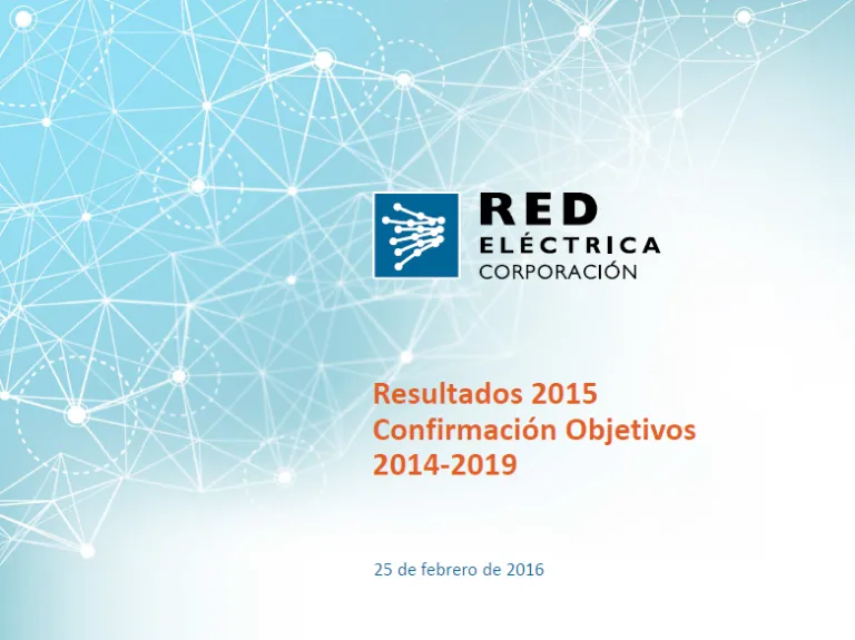 Presentación Resultados 2015. Confirmación Objetivos 2014-2019