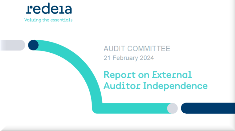 Report of the Audit Committee on the independence of the external auditor 2023