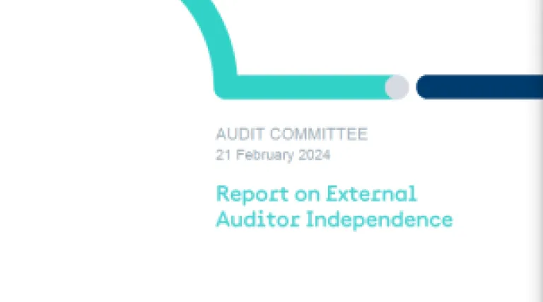 Report of the Audit Committee on the independence of the external auditor 2023