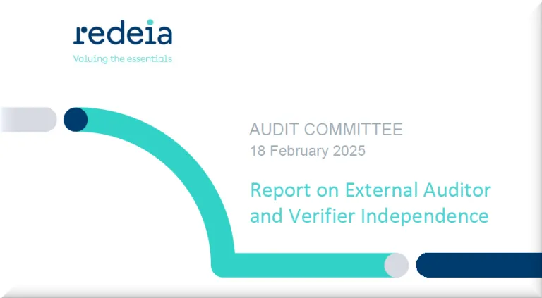 Report of the Audit Committee on external auditor and verifier independence 2024 Report of the Audit Committee on external auditor and verifier independence 2024