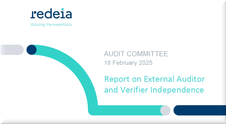 Report of the Audit Committee on external auditor and verifier independence 2024 Report of the Audit Committee on external auditor and verifier independence 2024