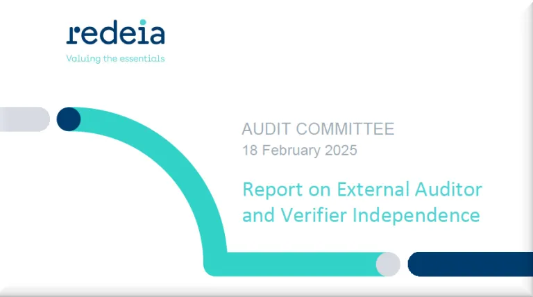 Report of the Audit Committee on external auditor and verifier independence 2024