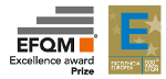 Logo EFQM. Excellence award. Prize. 500+