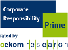 Logo Corporate Responsibility Prime rated by oekom research