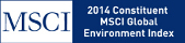 MSCI. 2014 Constituent. MSCI Global Environment Index.