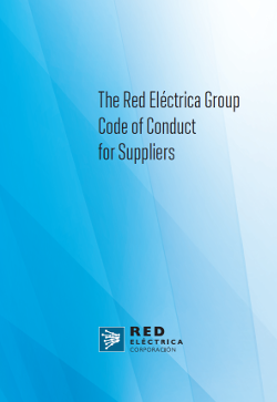 Cover of The Red Eléctrica Group Code of Conduct for Suppliers.